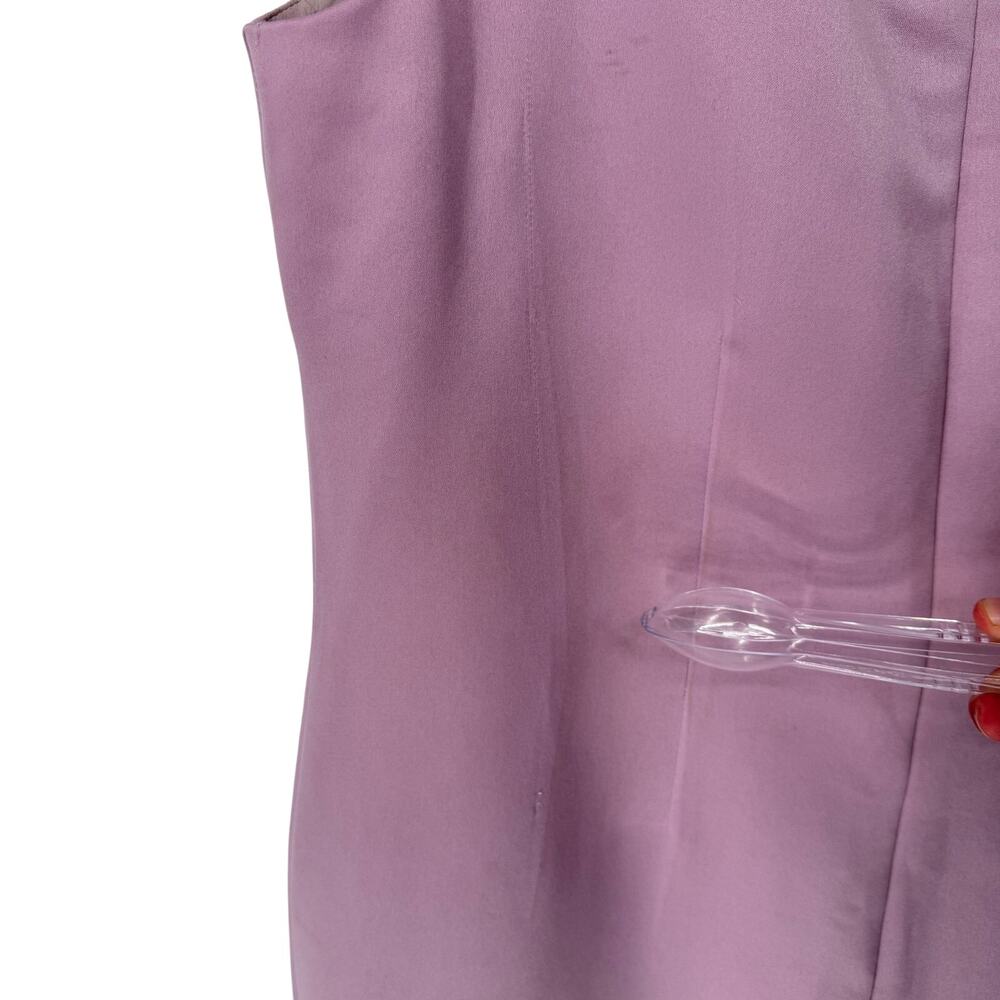 Y2K Vintage Maggy London Embroidered Maxi Dress Fairy Cottage Lavendar Floral 14 - Picture 9 of 14